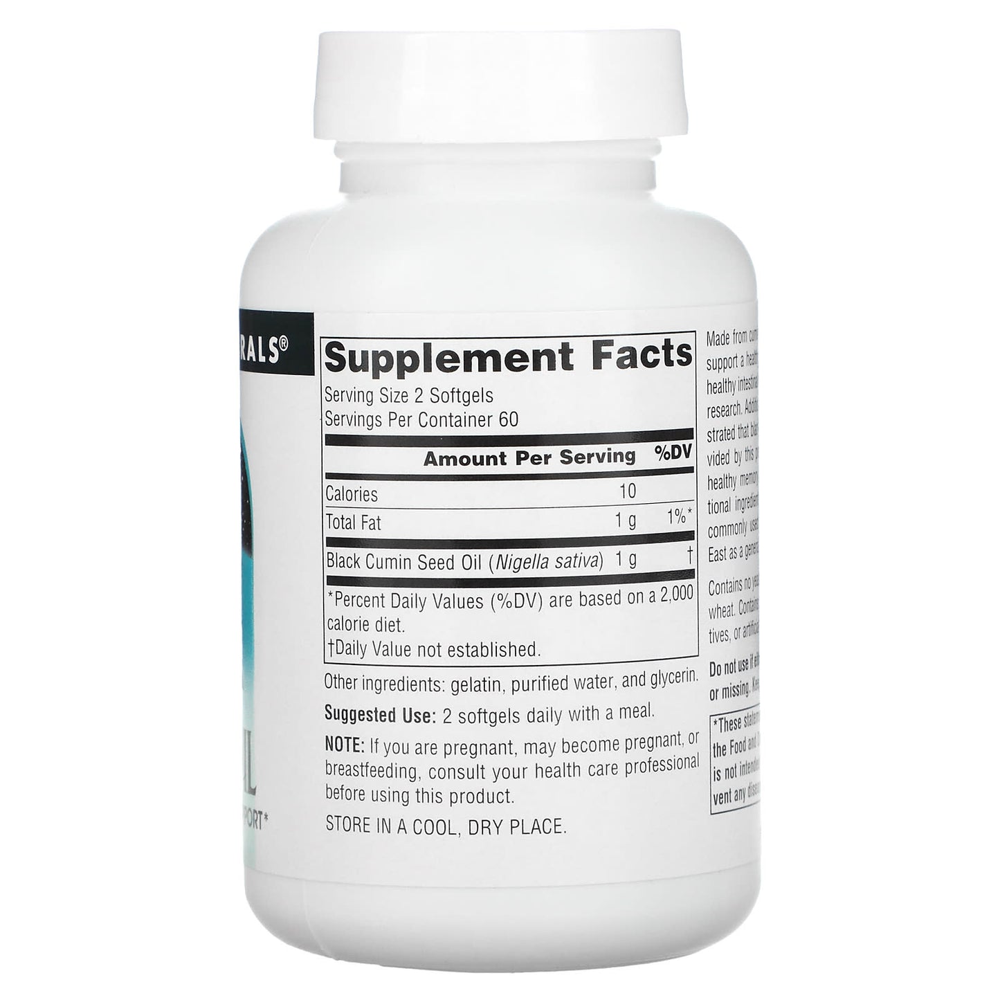 Source Naturals, Black Seed Oil 500 mg, 120 Softgels UPC 021078027577 | Hilife Vitamins