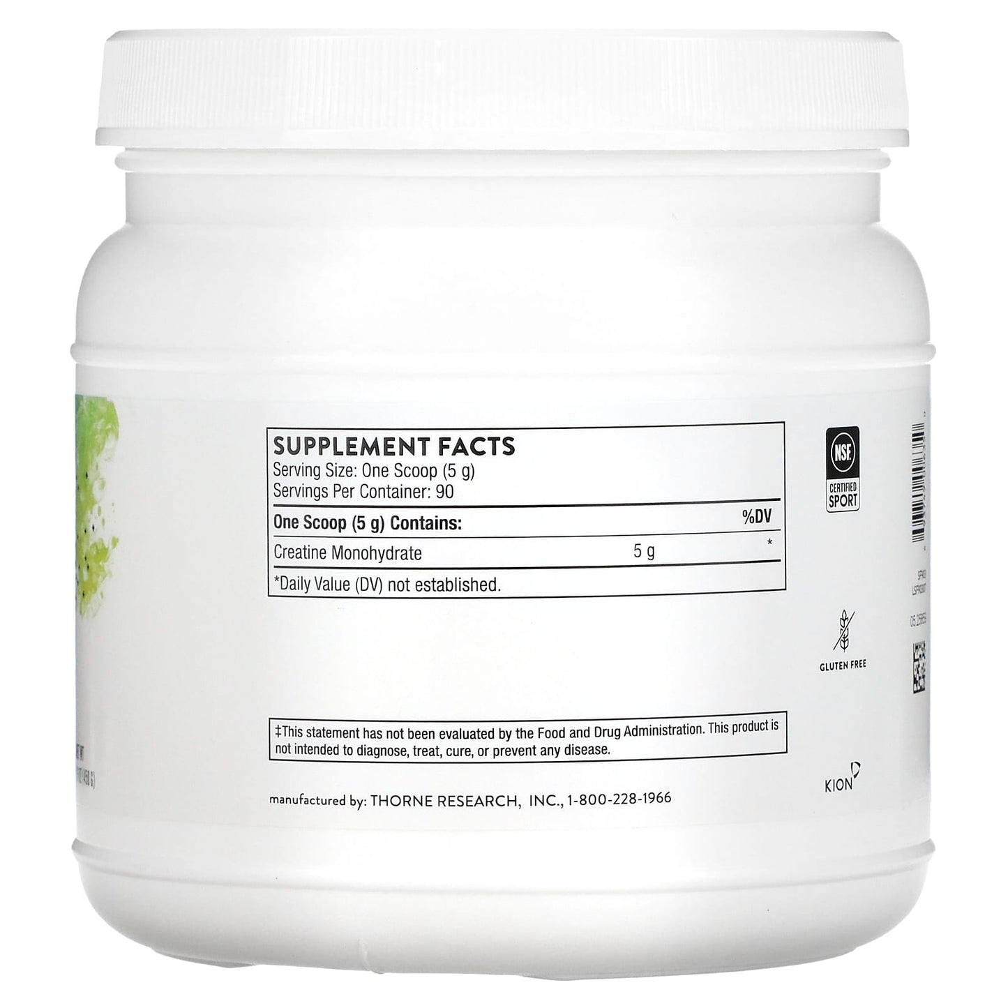 Thorne Research, Creatine, 16 Oz UPC 693749006350 | HiLife Vitamins
