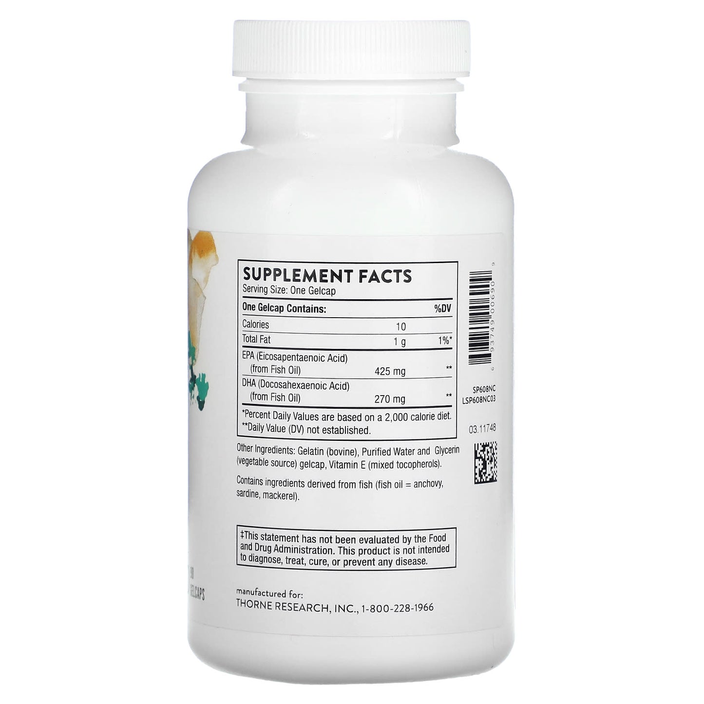 Thorne Research, Super EPA, 90 GelCaps UPC 693749006909 | HiLife Vitamins