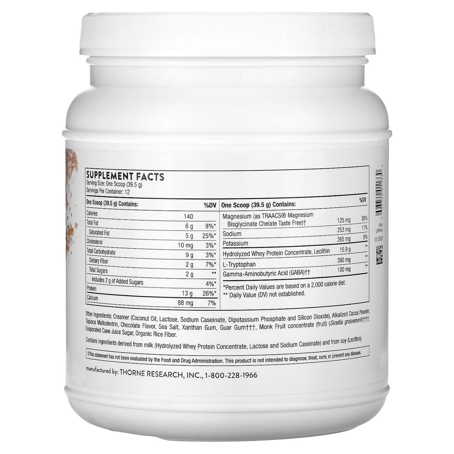 Thorne Research, RecoveryPro, Chocolate, 16.7 oz (476 g) UPC 693749011330 | HiLife Vitamins