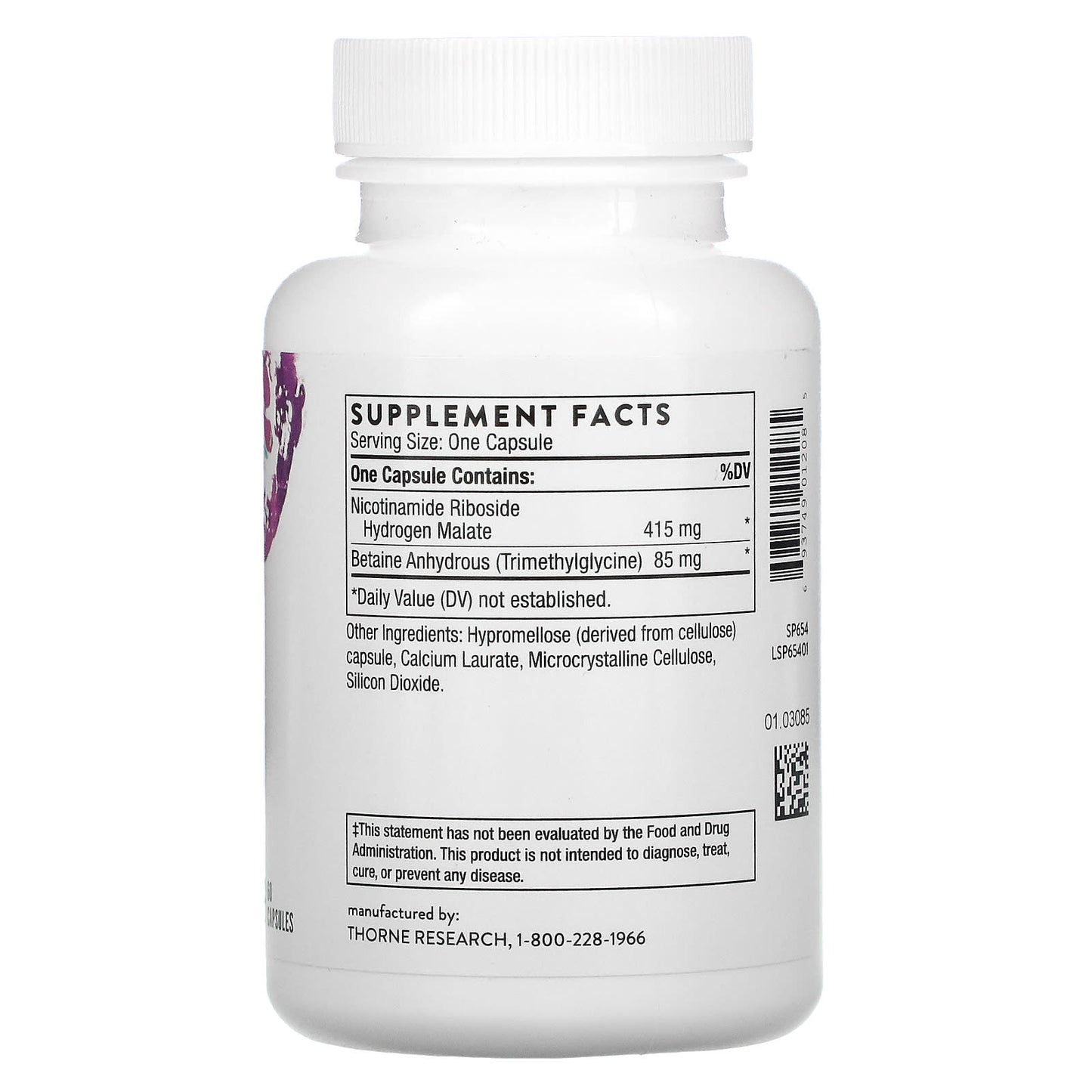 Thorne Research, NiaCel 400, 60 Capsules UPC 693749012085 | HiLife Vitamins