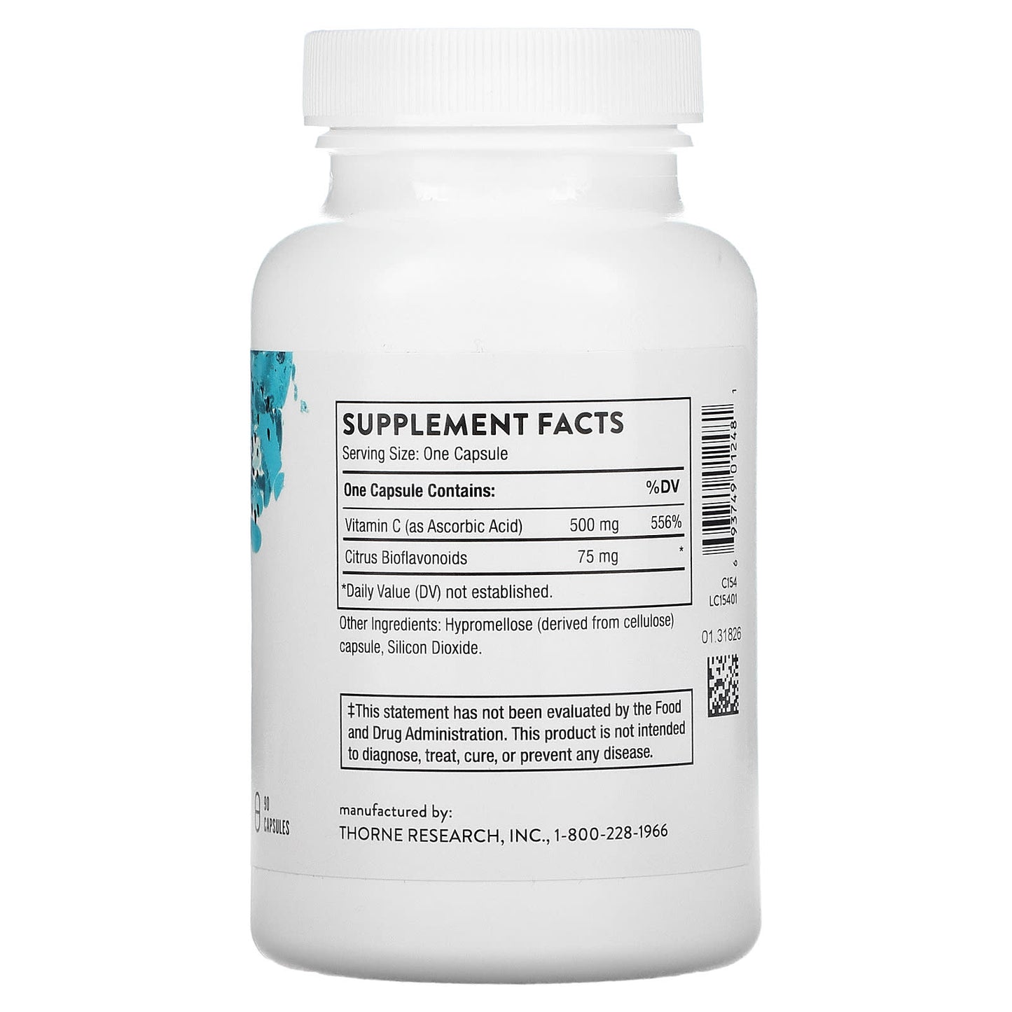 Thorne Research, Vitamin C With Flavonoids, 90 Capsules UPC 693749012481 | HiLife Vitamins