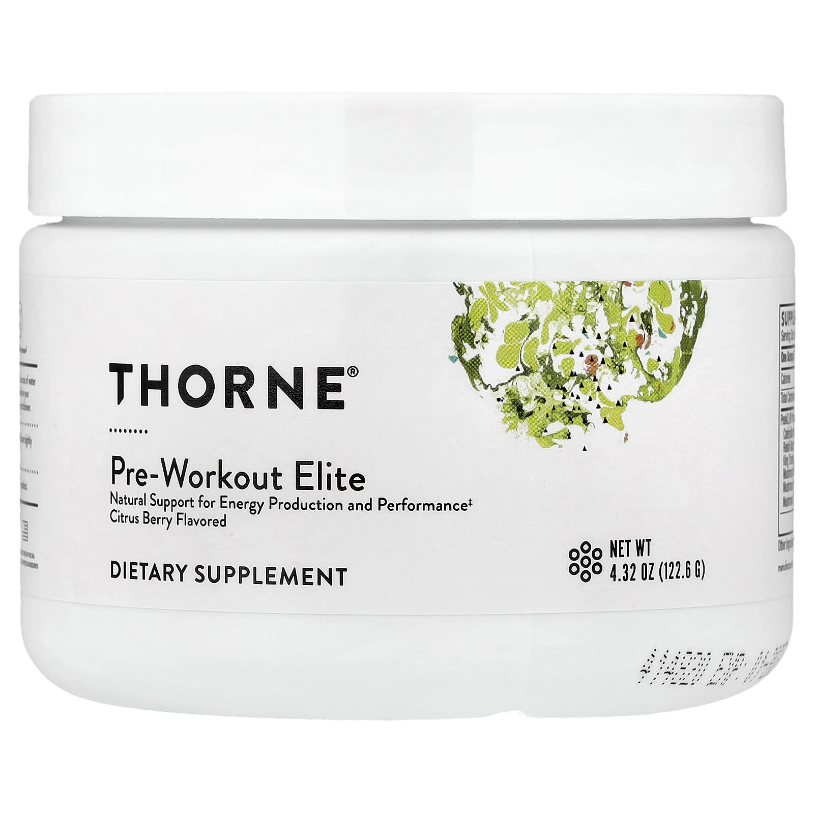 Thorne Research, Pre-Workout Elite, 4.32 OZ UPC 693749014362 | HiLife Vitamins
