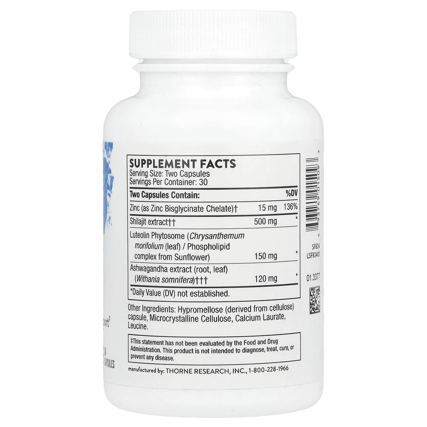 Thorne Research, Advanced Testosterone Support, 60 Capsules UPC 693749015093 | HiLife Vitamins