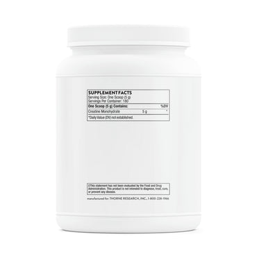 Thorne Research, Creatine, 2 LB (900 G) UPC 693749015239 | HiLife Vitamins