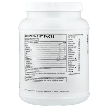 Thorne Research, Plant Protein, Vanilla, 1.39 lb (630 g) UPC 693749015772 | HiLife Vitamins
