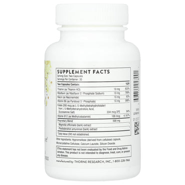 Thorne Research, Craving and Stress Support, 60 Capsules UPC 693749048091 | HiLife Vitamins