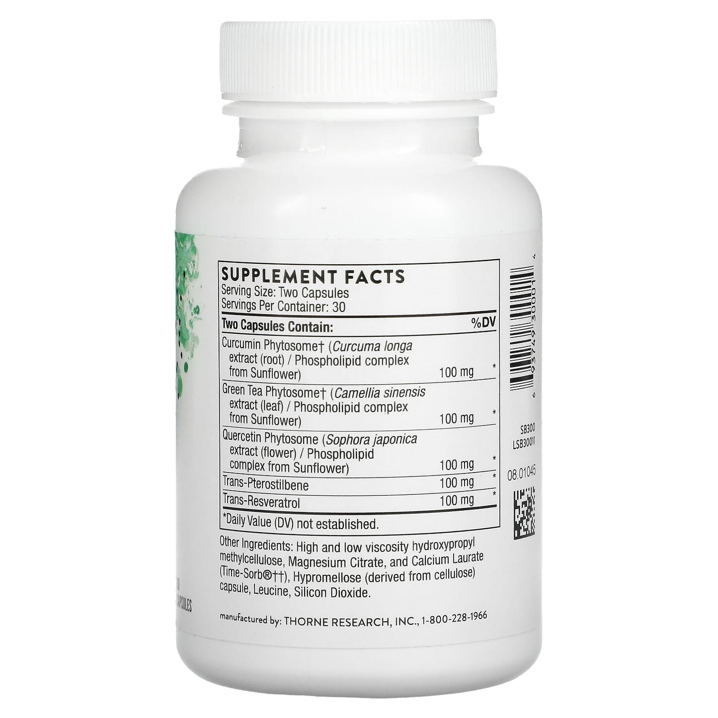Thorne Research, Resveratrol Complex (formerly PolyResveratrol-SR), 60 Capsules UPC 693749300014 | HiLife Vitamins