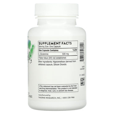 Thorne Research, L-Glutamine, 90 Capsules UPC 693749518020 | HiLife Vitamins