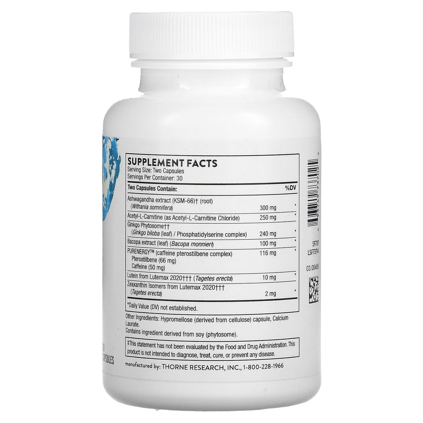Thorne Research, Memoractiv, 60 Capsules UPC 693749737025 | HiLife Vitamins