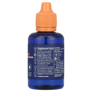 Trace Minerals, ConcenTrace®, Trace Mineral Drops, 2 fl oz (59 ml) UPC 878941000072 | HiLife Vitamins