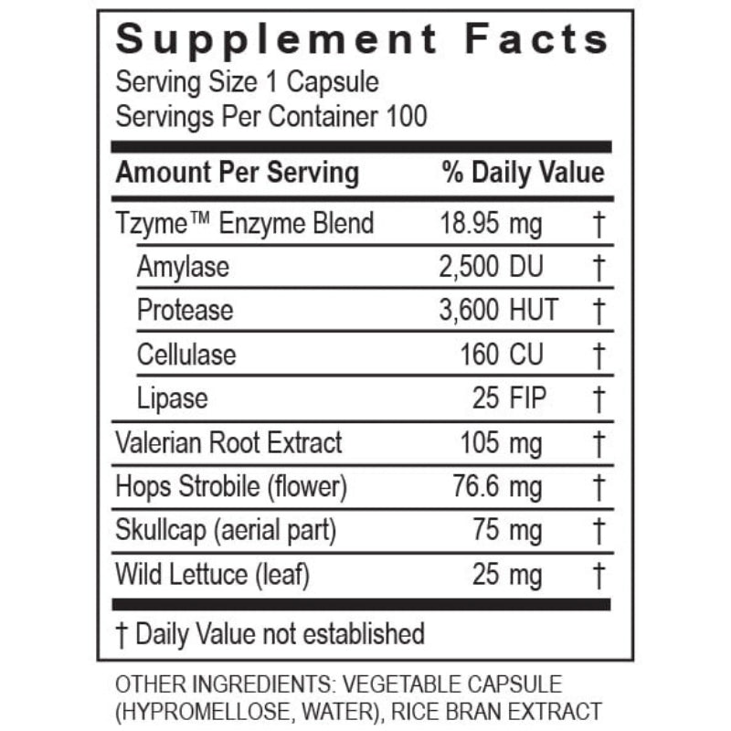 Transformation Enzyme, CalmZyme, 100 Capsules UPC 632889100313 | HiLife Vitamins