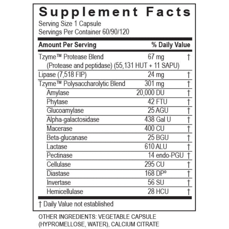 Transformation Enzyme, Digest, 90 Capsules UPC 632889400338 | HiLife Vitamins