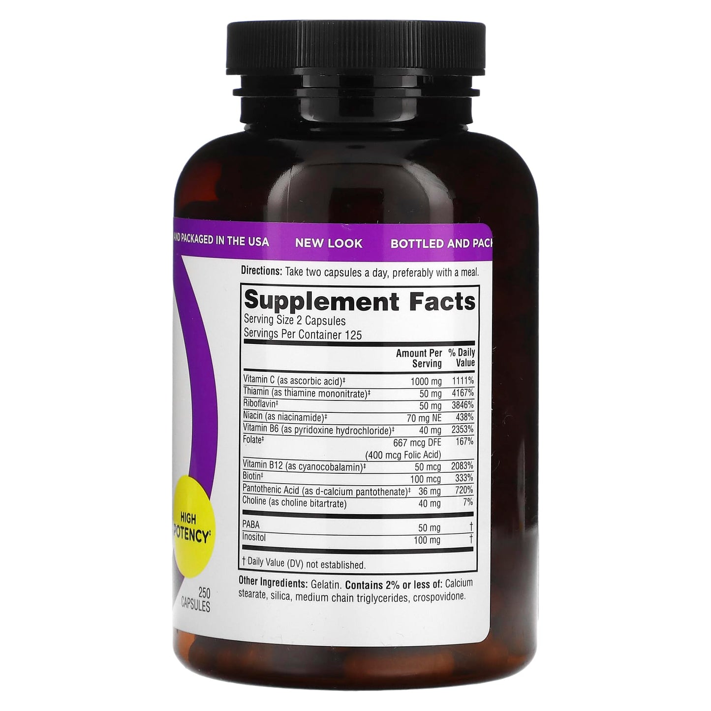 Twinlab, Stress B-Complex, 250 Capsules UPC 027434002875 | Hilife Vitamins