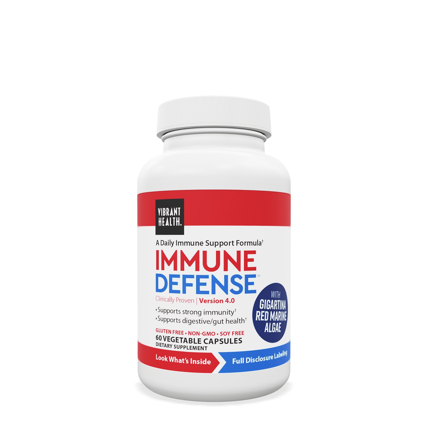 Vibrant Health, Immune Defense, 60 Vegetarian Capsules UPC 074306800350 | HiLife Vitamins