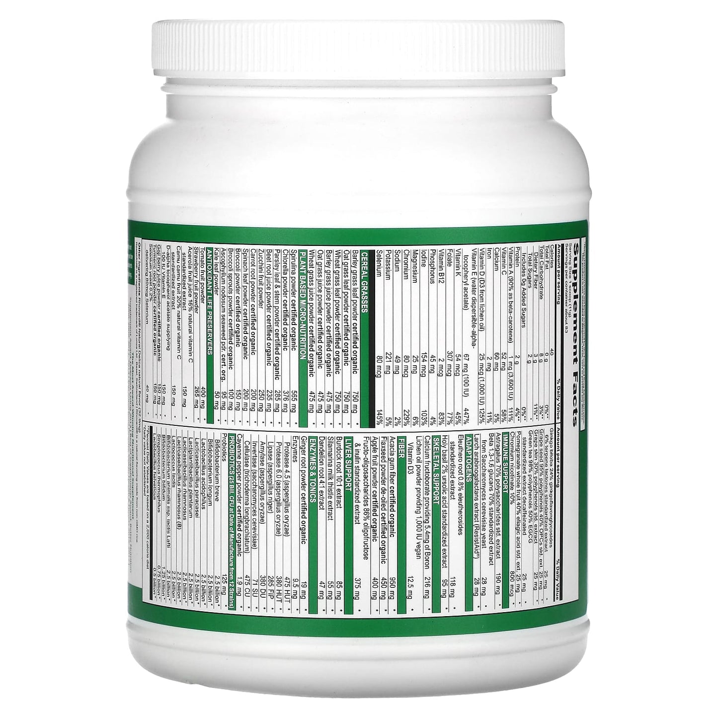 Vibrant Health, Green Vibrance Powder, 32.21 oz UPC 074306800862 | HiLife Vitamins