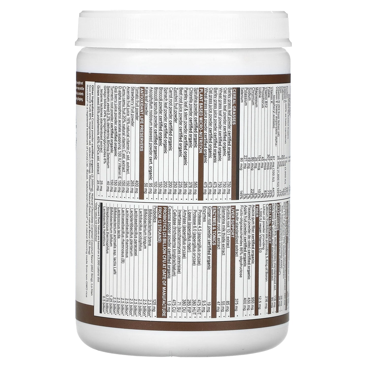 Vibrant Health, Green Vibrance +25 Billion Probiotics, Chocolate Coconut, 12.71 oz UPC 074306801944 | HiLife Vitamins