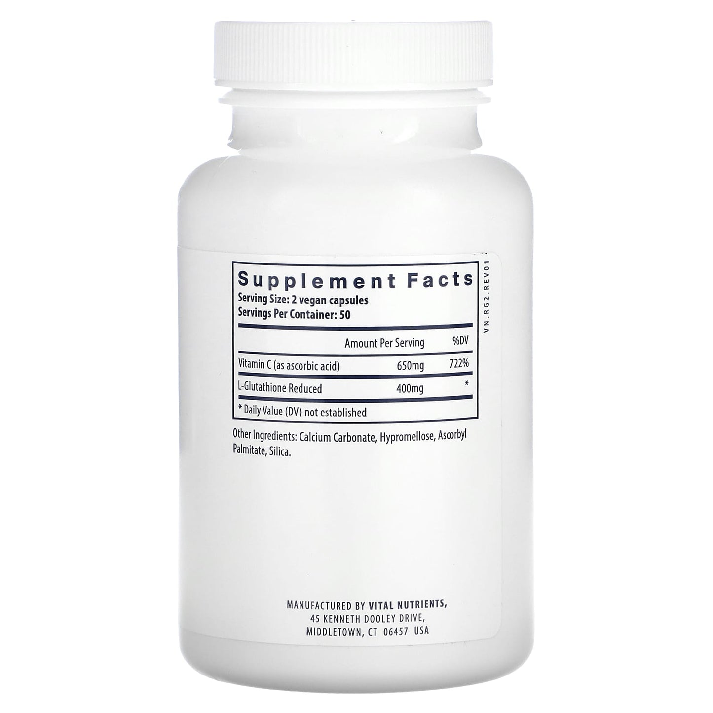 Vital Nutrients, Glutathione, 100 Vegan Capsules UPC 693465105214 | HiLife Vitamins