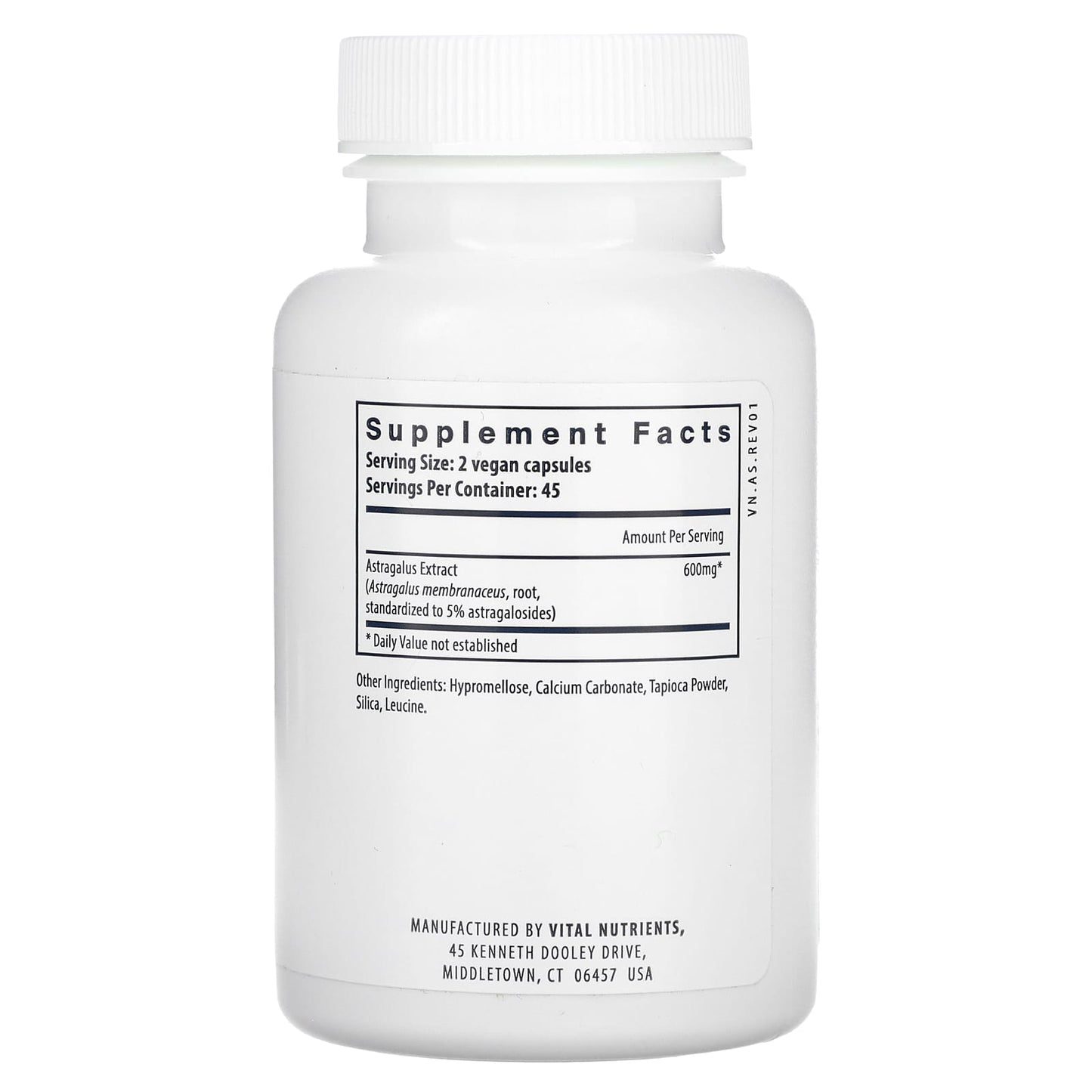 Vital Nutrients, Astragalus Root Extract, 90 Vegan Capsules UPC 693465201114 | HiLife Vitamins