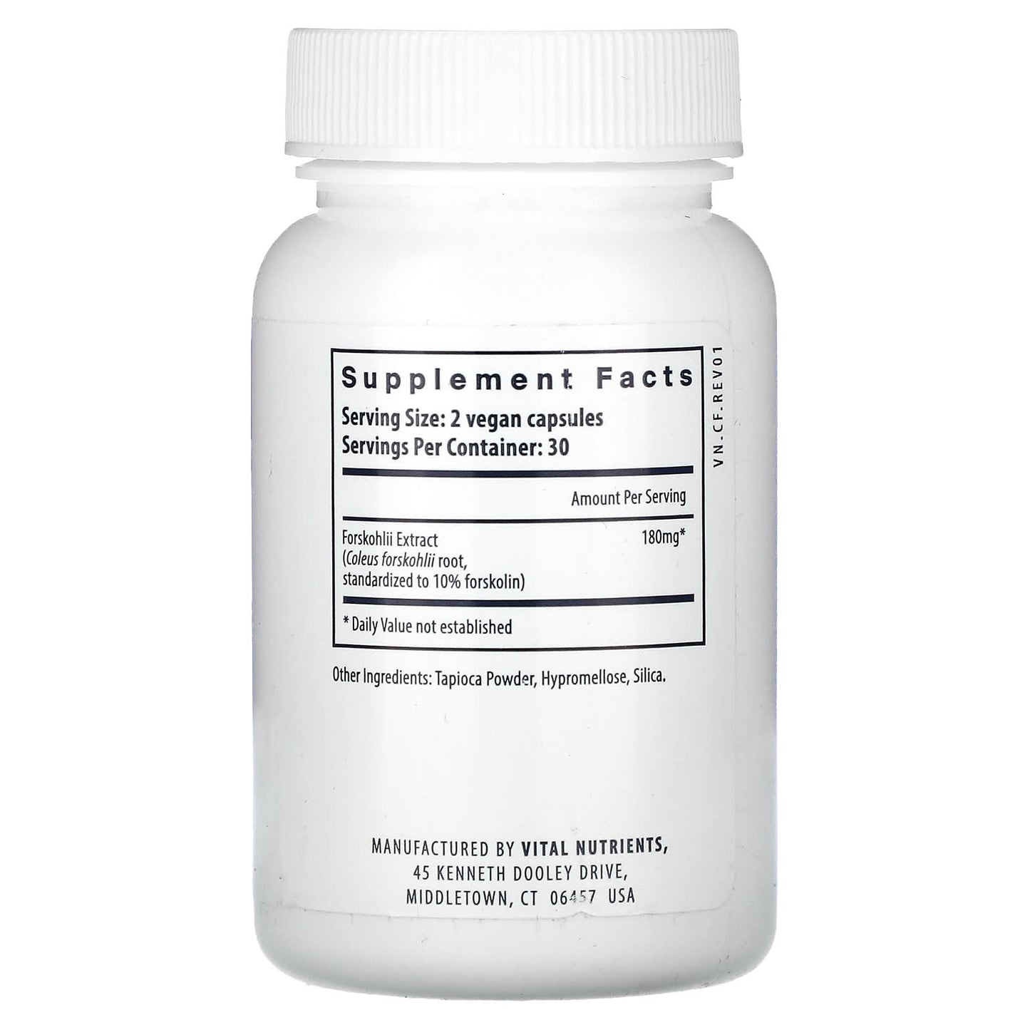 Vital Nutrients, Coleus Forskohlii, 60 Vegan Capsules UPC 693465207116 | HiLife Vitamins