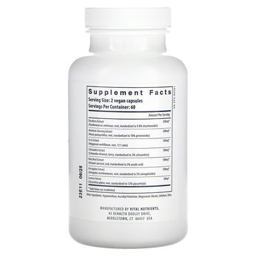 Vital Nutrients, Energy Plus, 120 Capsules UPC 693465209219 | HiLife Vitamins
