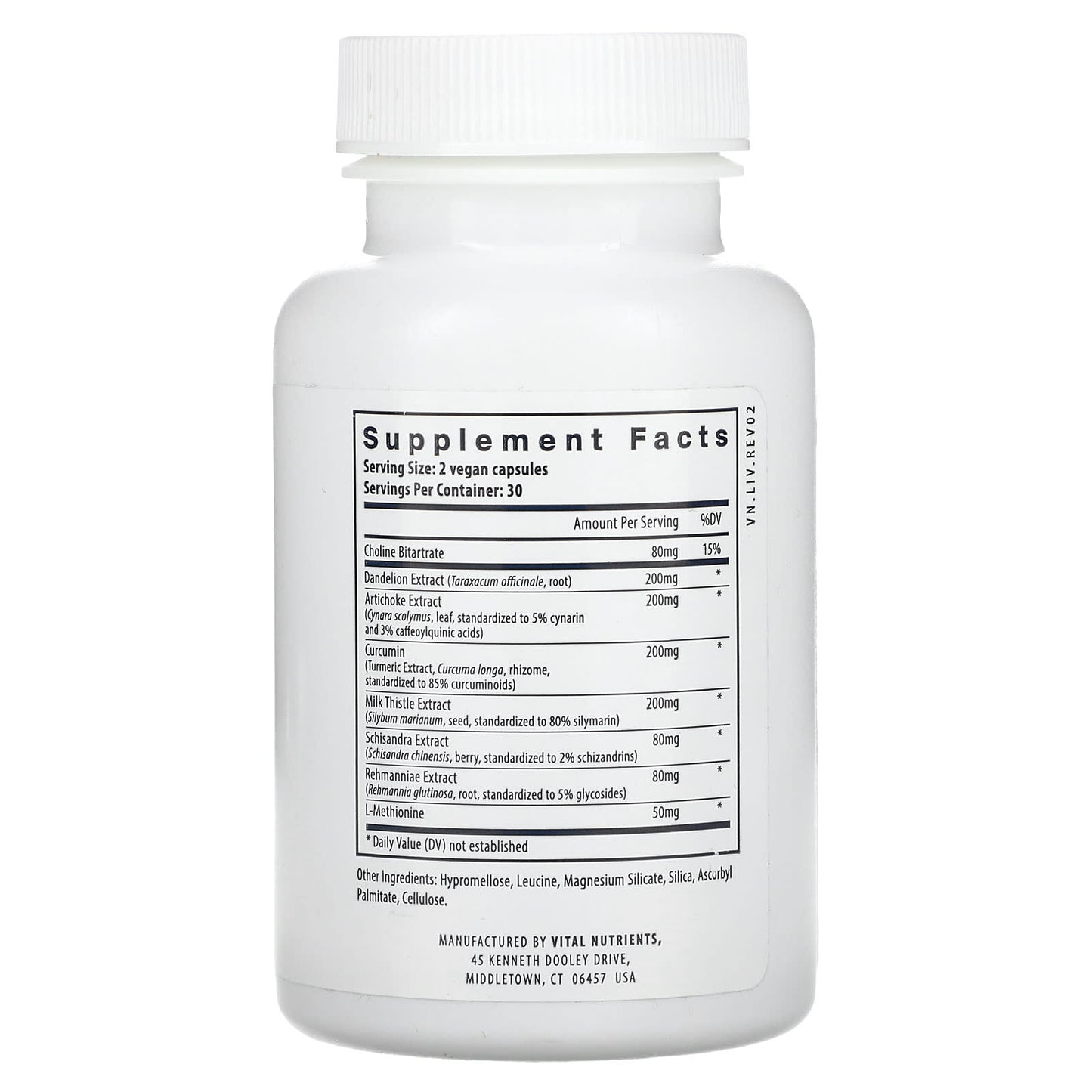 Vital Nutrients, Liver Support, 60 Vegan Capsules UPC 693465235119 | HiLife Vitamins
