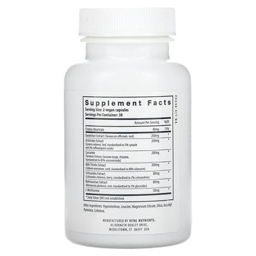 Vital Nutrients, Liver Support, 60 Vegan Capsules UPC 693465235119 | HiLife Vitamins