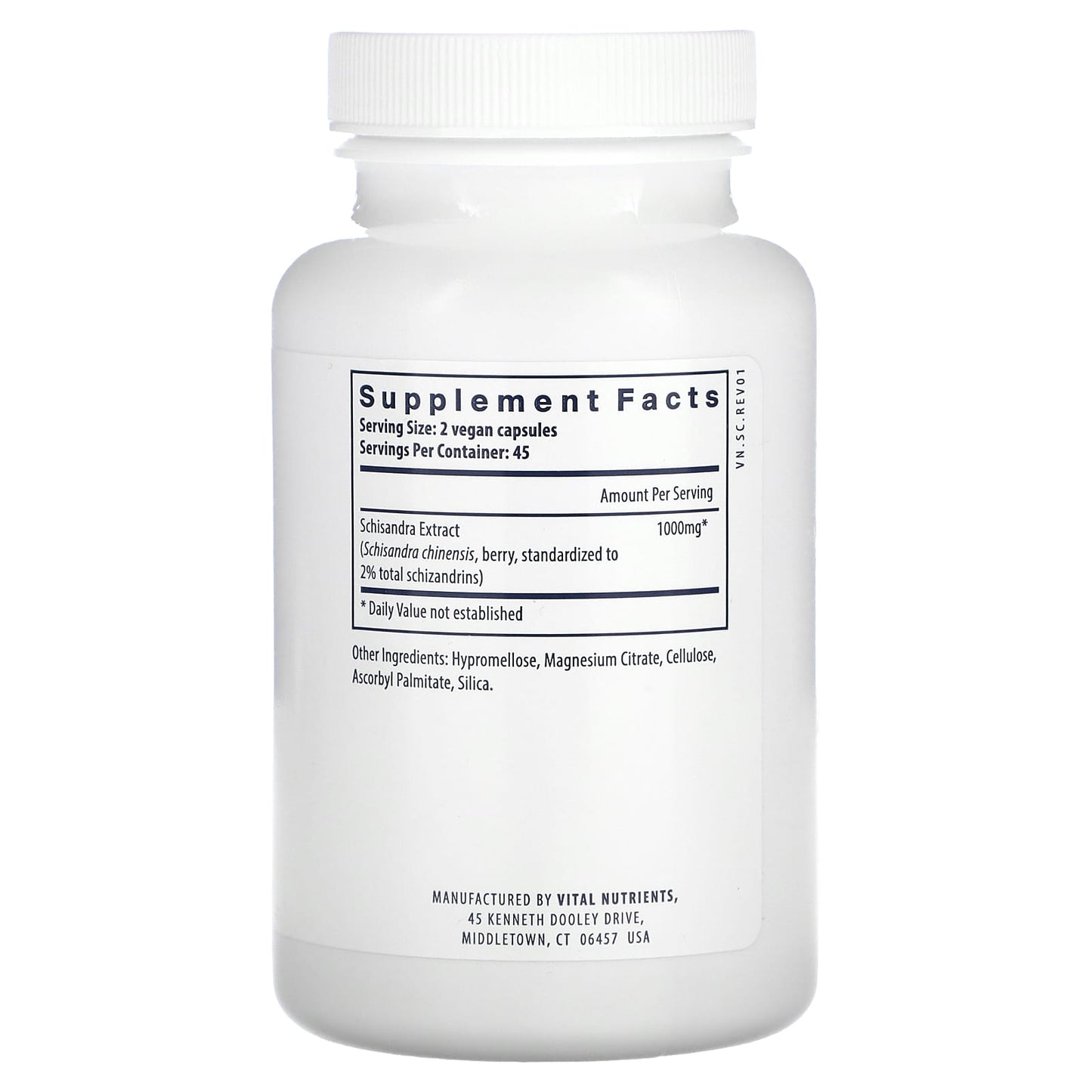 Vital Nutrients, Schisandra Extract, 90 Vegan Capsules UPC 693465251119 | HiLife Vitamins