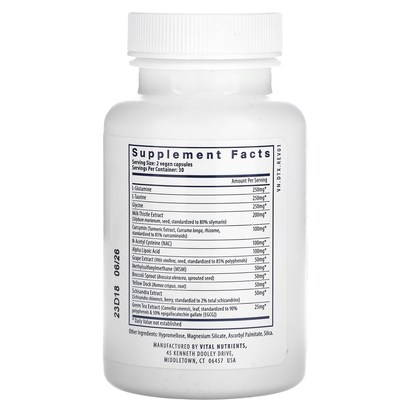 Vital Nutrients, Detox Formula, 60 Vegan Capsules UPC 693465255117 | HiLife Vitamins