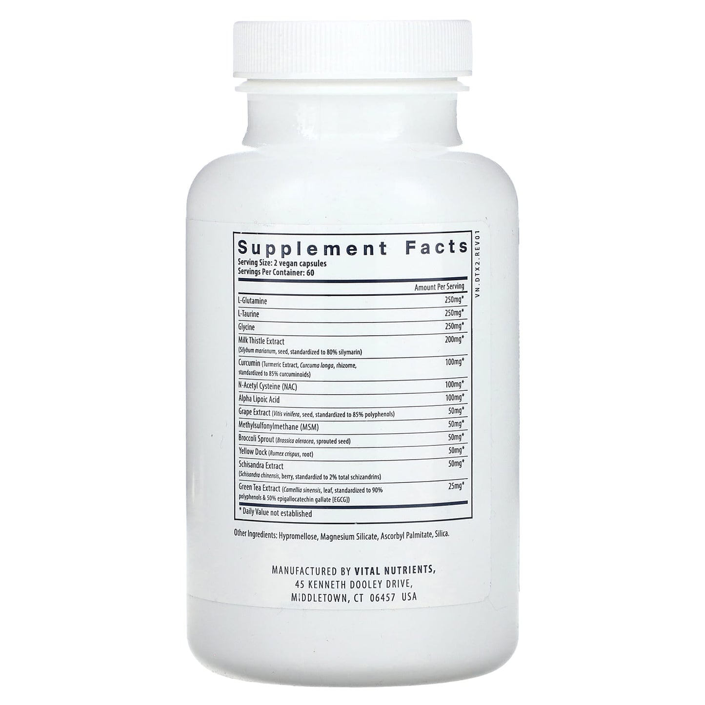 Vital Nutrients, Detox Formula, 120 Vegan Capsules UPC 693465255216 | HiLife Vitamins