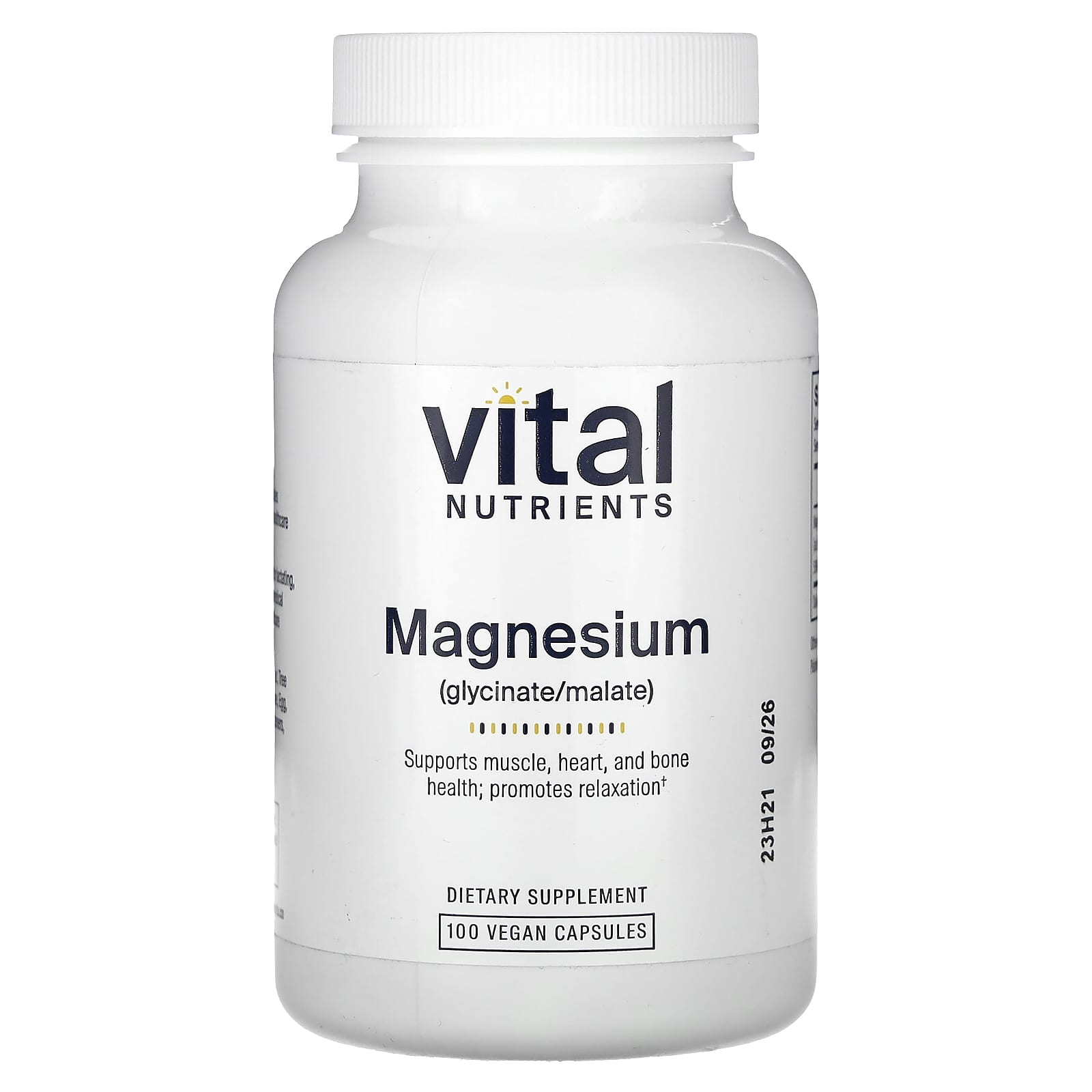 Vital Nutrients, Magnesium, 100 Vegan Capsules UPC 693465306116 | HiLife Vitamins
