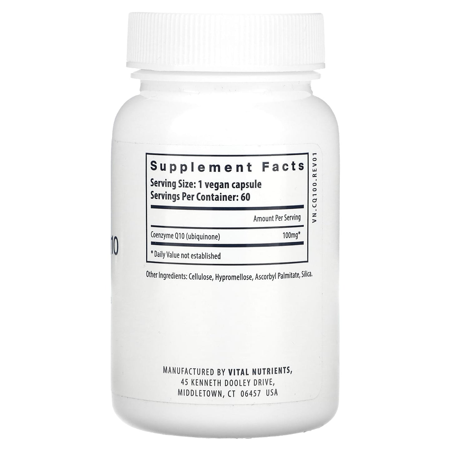 Vital Nutrients, Coenzyme Q10, 100 mg, 60 Vegan Capsules UPC 693465405116 | HiLife Vitamins
