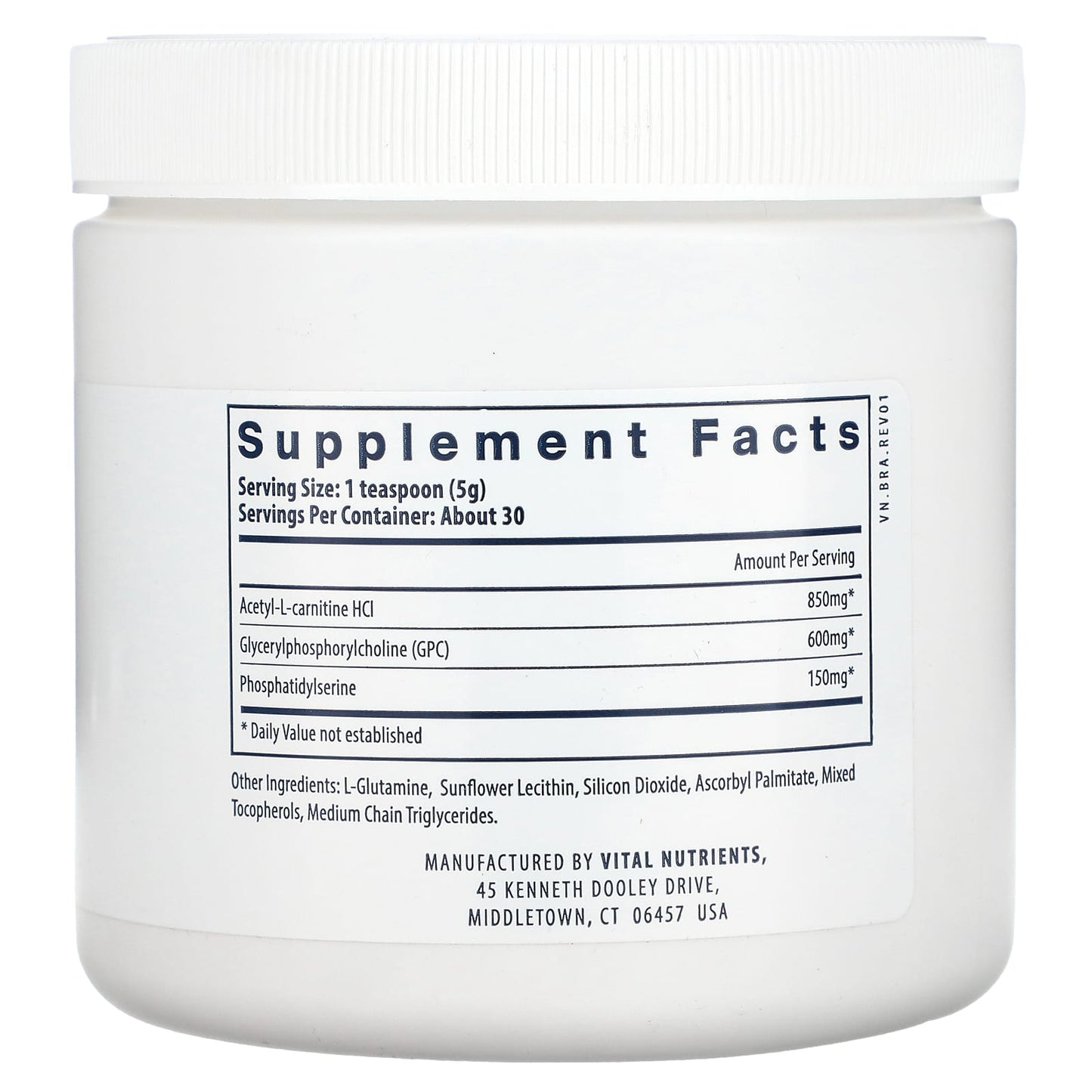 Vital Nutrients, Vital Brain Powder, 5.3 oz (150 g) UPC 693465449110 | HiLife Vitamins
