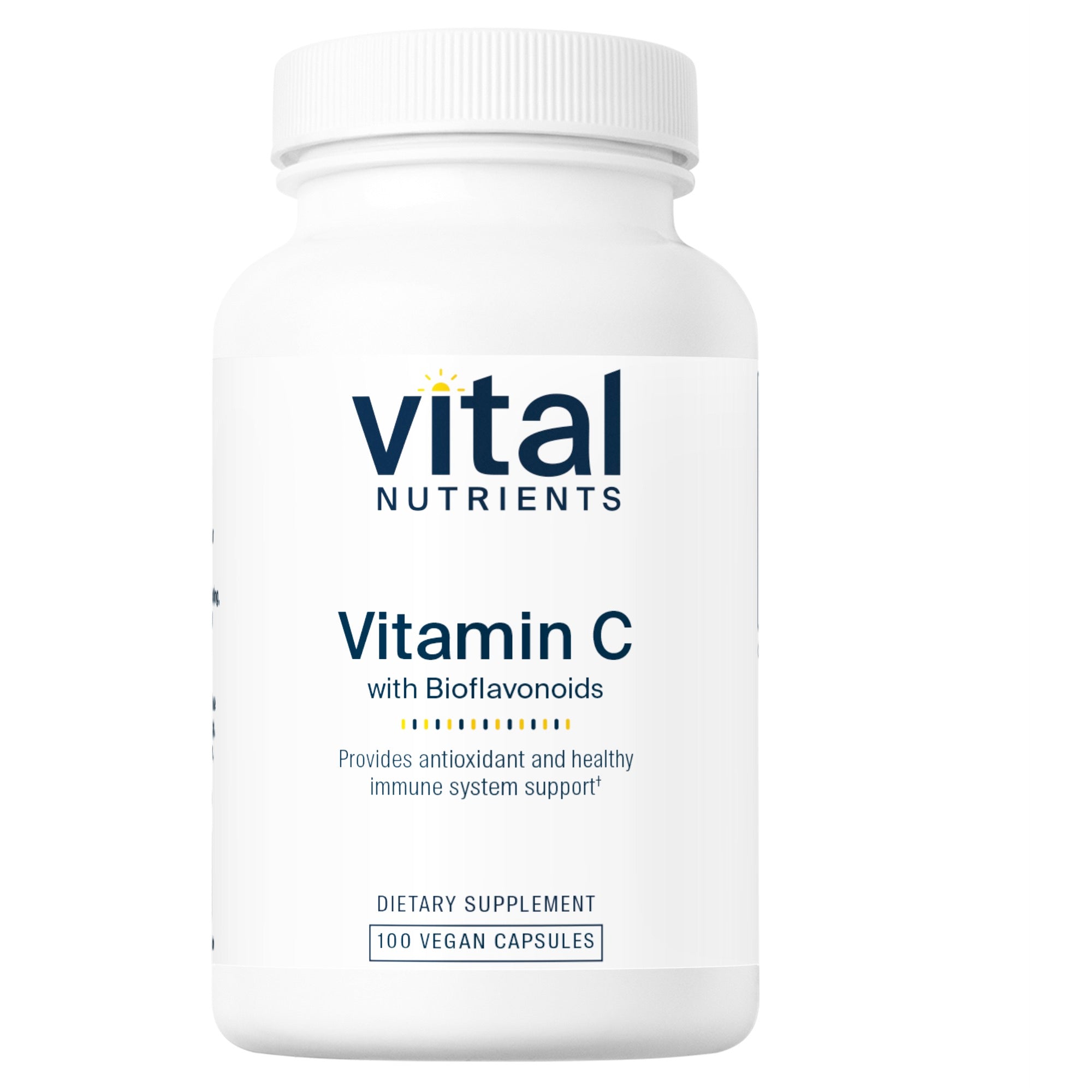 Vital Nutrients, Vitamin C With Bioflavonoids, 100 Vegan Capsules UPC 693465518113 | HiLife Vitamins