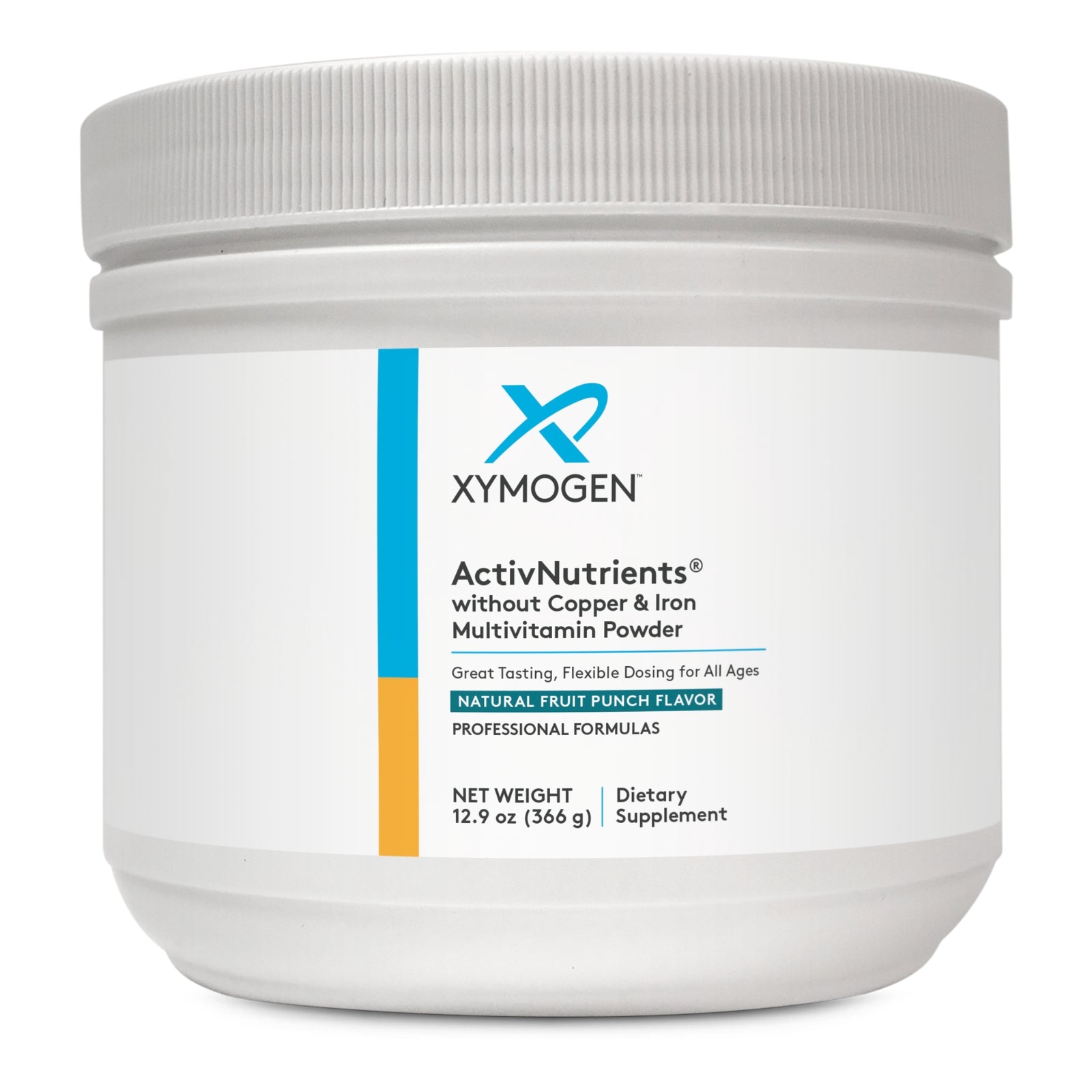 Xymogen, ActivNutrients® without Copper & Iron Multivitamin Powder, Fruit Punch, 60 Servings Powder UPC 871149004033