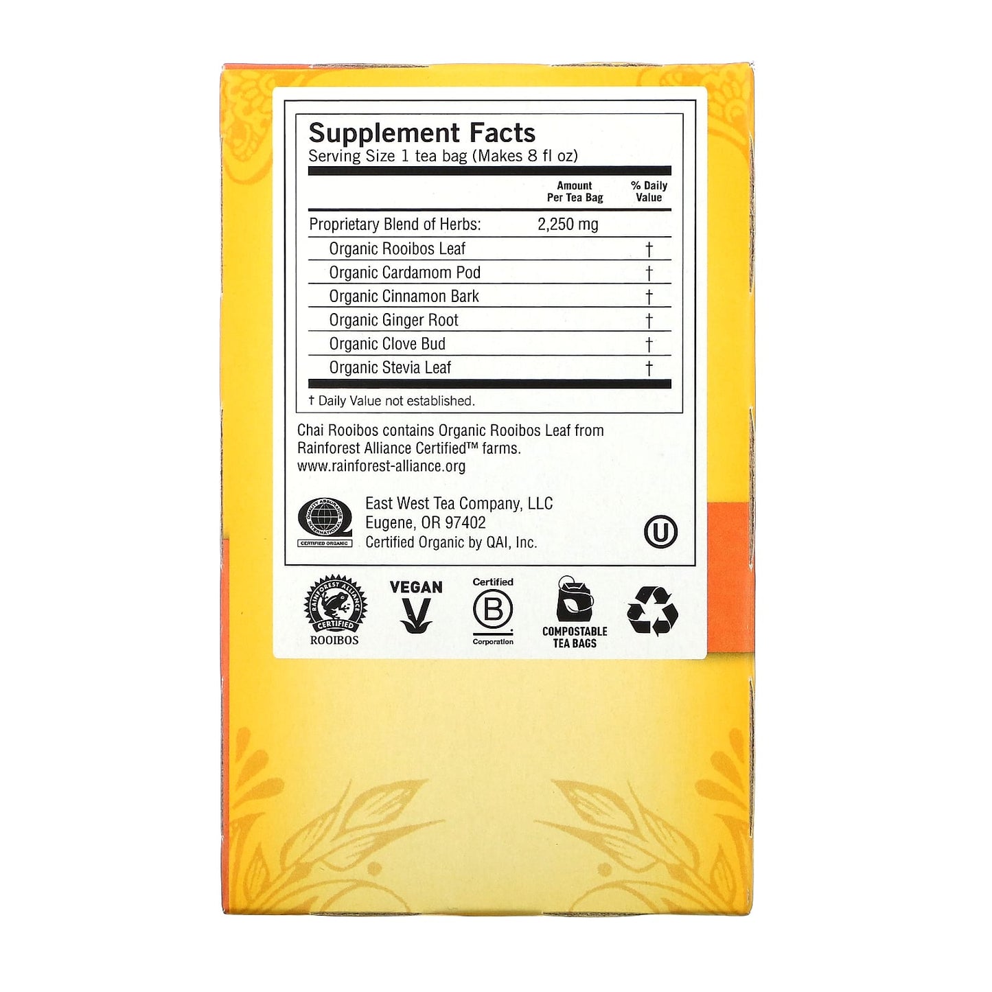 Yogi Tea Company, Chai Rooibos Tea, 16 UPC 076950415331 | Hilife Vitamins