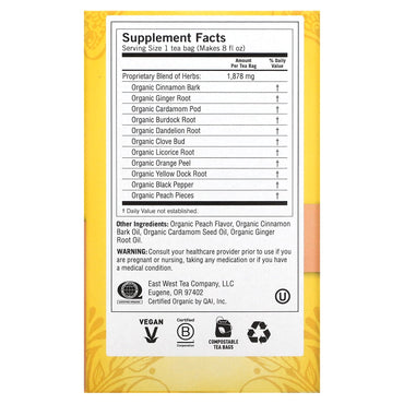 Yogi Tea Company, Peach De-Tox Tea, 16 UPC 076950450233 | Hilife Vitamins
