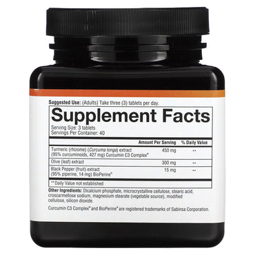 Youtheory, Turmeric Advanced, 120 Tablets UPC 853244003371 | Hilife Vitamins