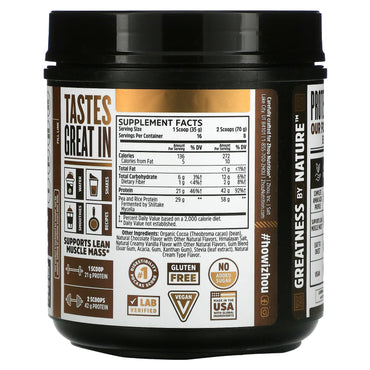 Zhou Nutrition, Plant Complete, Optimal Absorption Vegan Protein, Chocolate, 19.9 oz (563.2 g) UPC 669191518611 | HiLife Vitamins