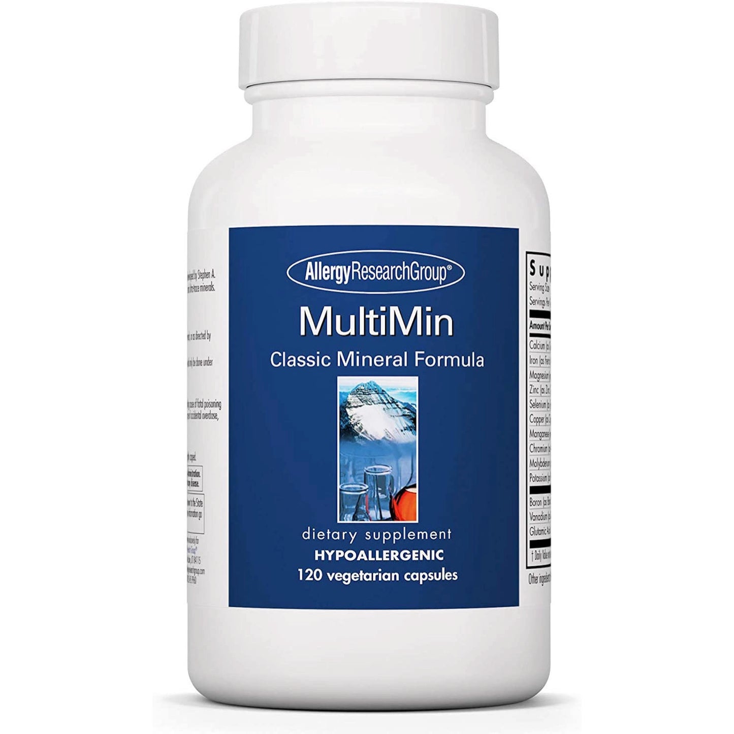 Allergy Research Group, MultiMin Classic Mineral Formula, 120 Vegetarian Capsules UPC 713947702103 | HiLife Vitamins