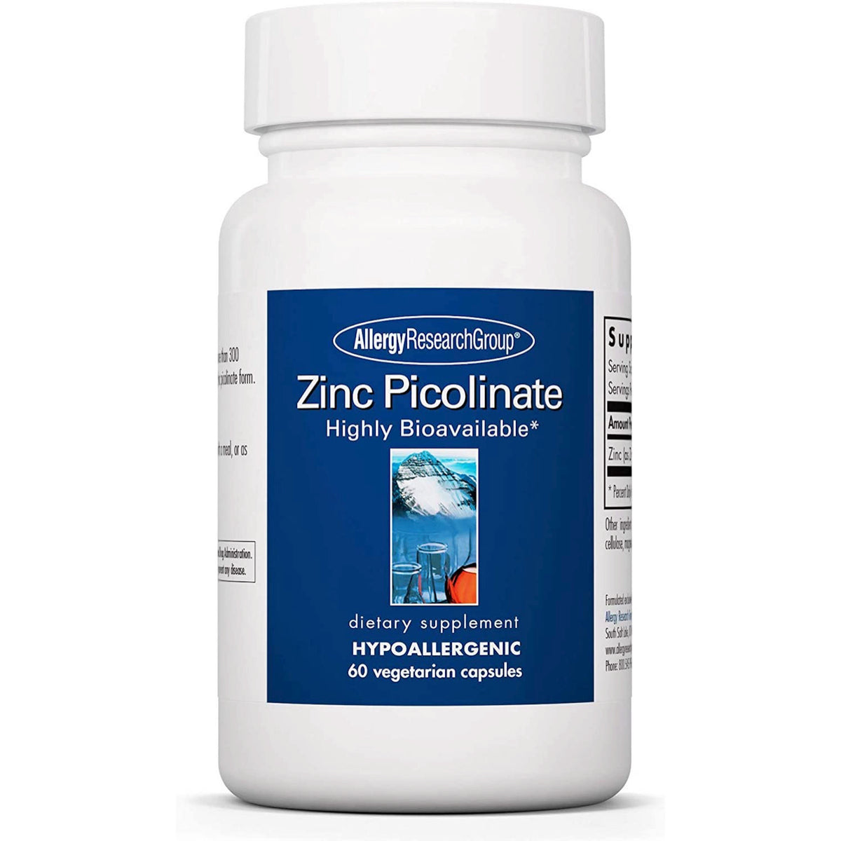 Allergy Research Group, Zinc Picolinate 25 mg, 60 Vegetarian Capsules