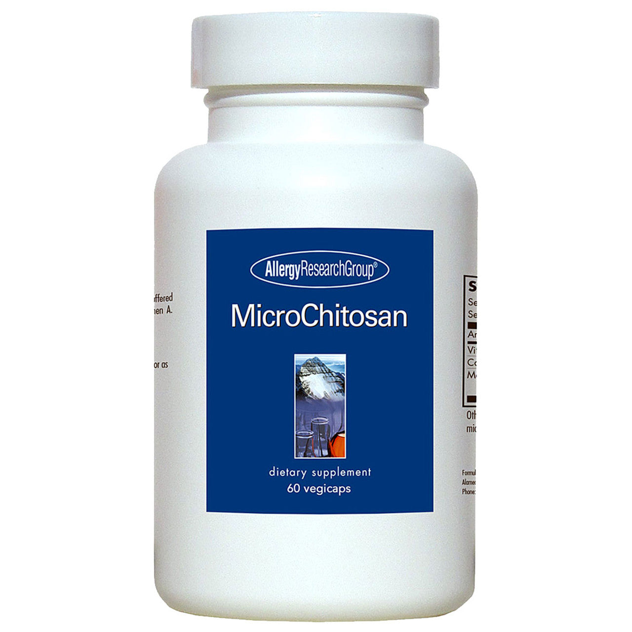 Allergy Research Group, MicroChitosan Chitosan Oligosaccharide, 60 Vegetarian Capsules UPC 713947759909 | HiLife Vitamins