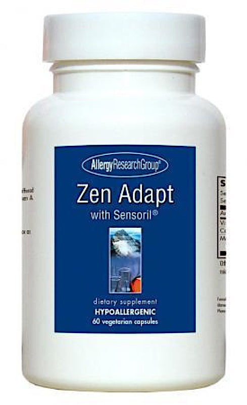 Allergy Research Group, Zen Adapt with Sensoril, 60 Vegetarian Capsules UPC 713947773400 | HiLife Vitamins