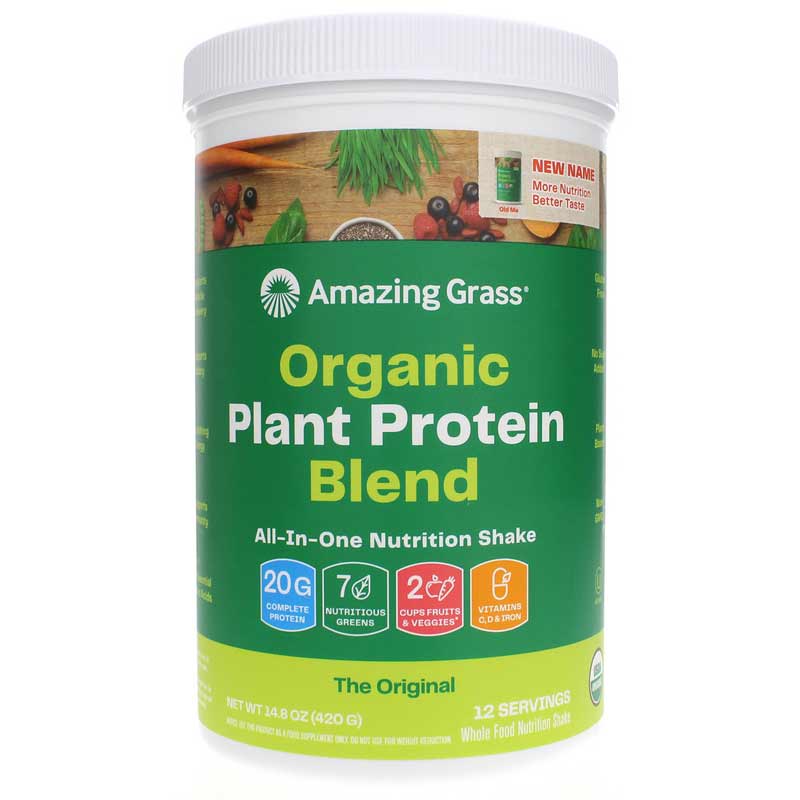 Amazing Grass, Organic Plant Protein Powder, The Original, 14.8 oz