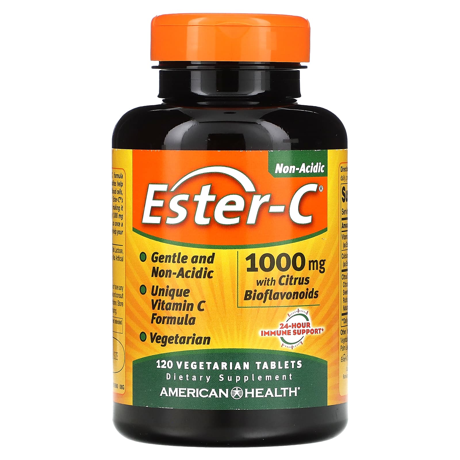 American Health, Ester-C with Citrus Bioflavonoids, 1,000 mg, 120 Vegetarian Tablets UPC 076630169820 | HiLife Vitamins
