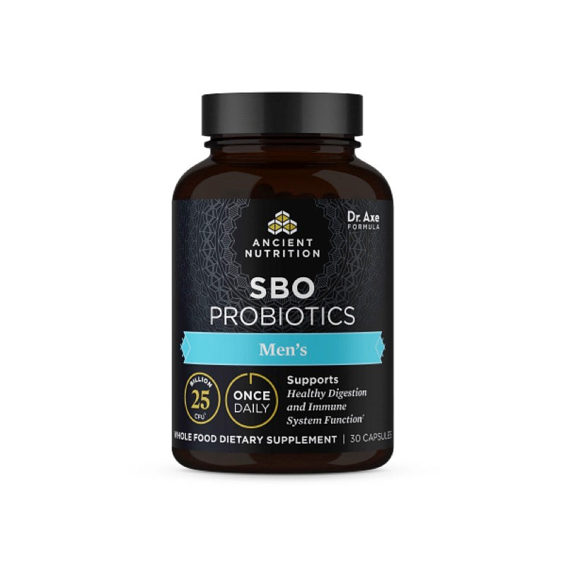 Ancient Nutrition, SBO Probiotics Men's Once Daily, 30 Capsules UPC 816401025821 | HiLife Vitamins