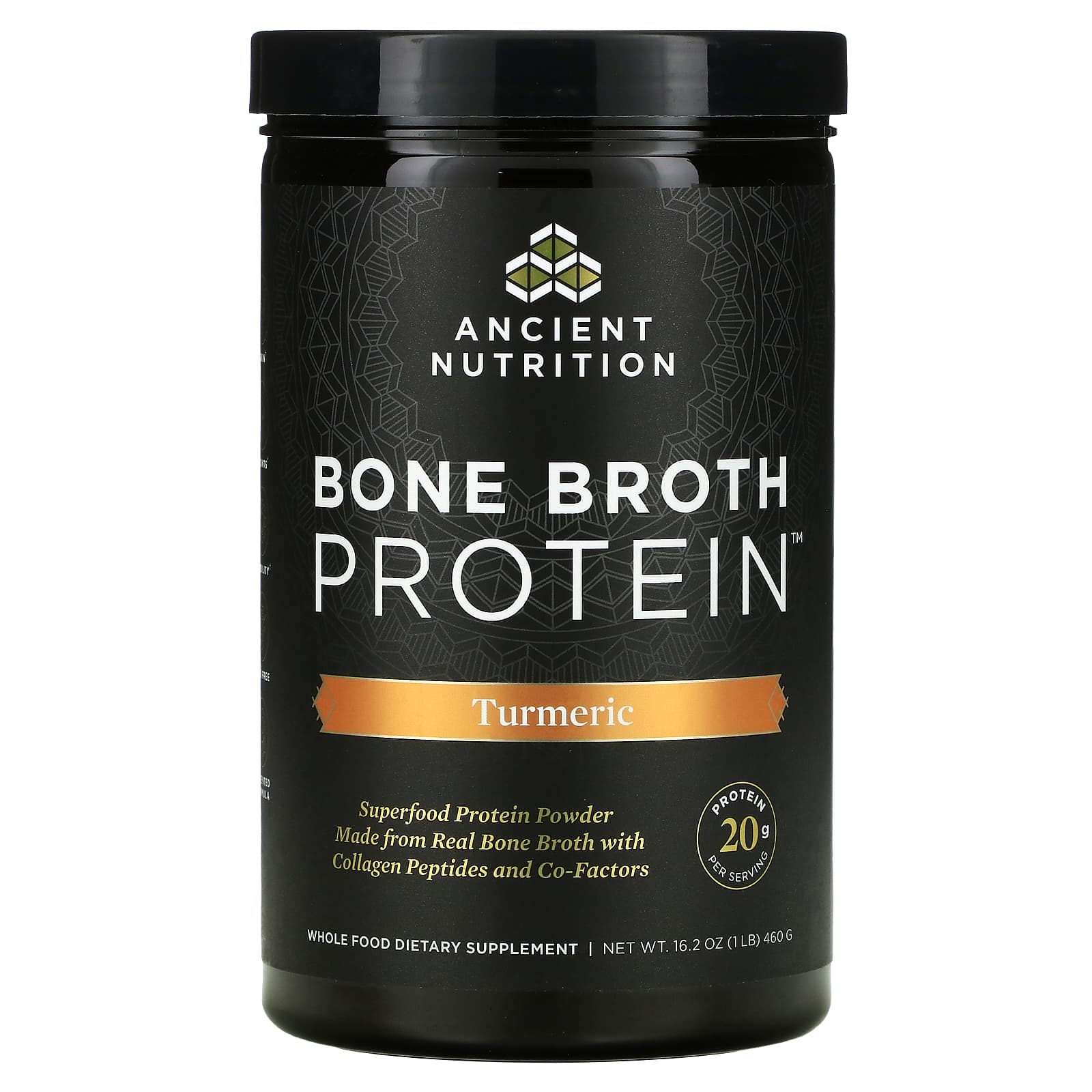Ancient Nutrition, Bone Broth Protein Turmeric, 16.2 Oz UPC 816401020031 | HiLife Vitamins