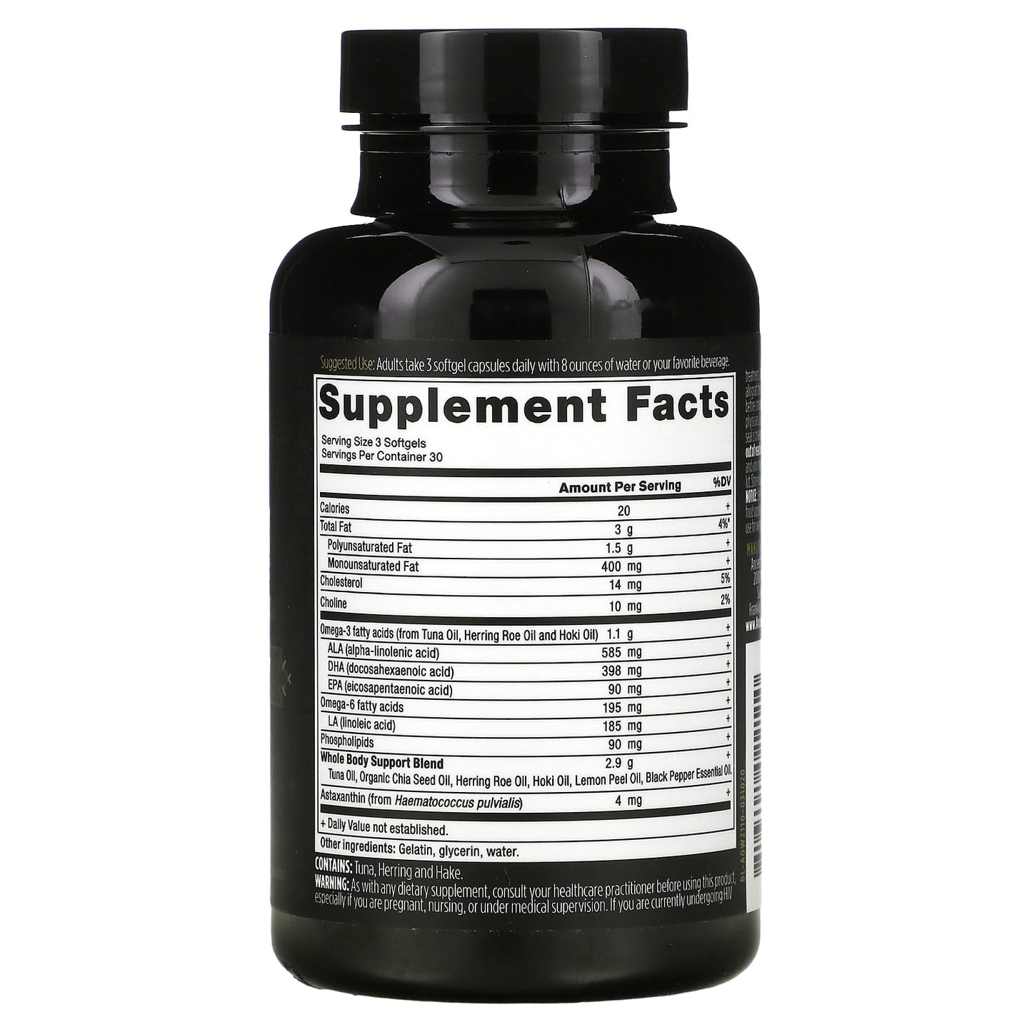 Ancient Nutrition, Ancient Omega - Whole Body, 90 Capsules UPC 816401022110 | HiLife Vitamins
