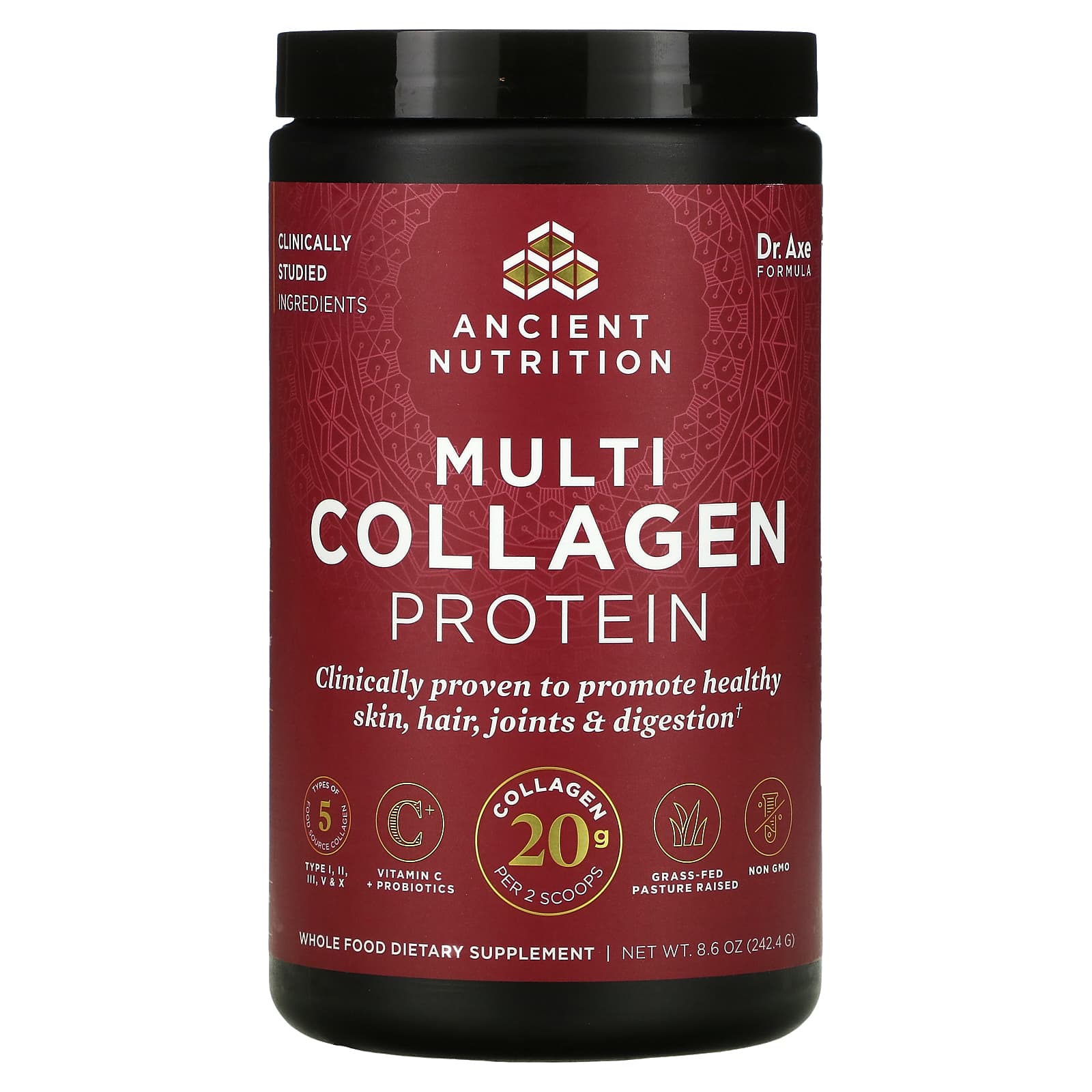 Ancient Nutrition, Multi Collagen Protein, 8.6 oz UPC 816401022172 | HiLife Vitamins