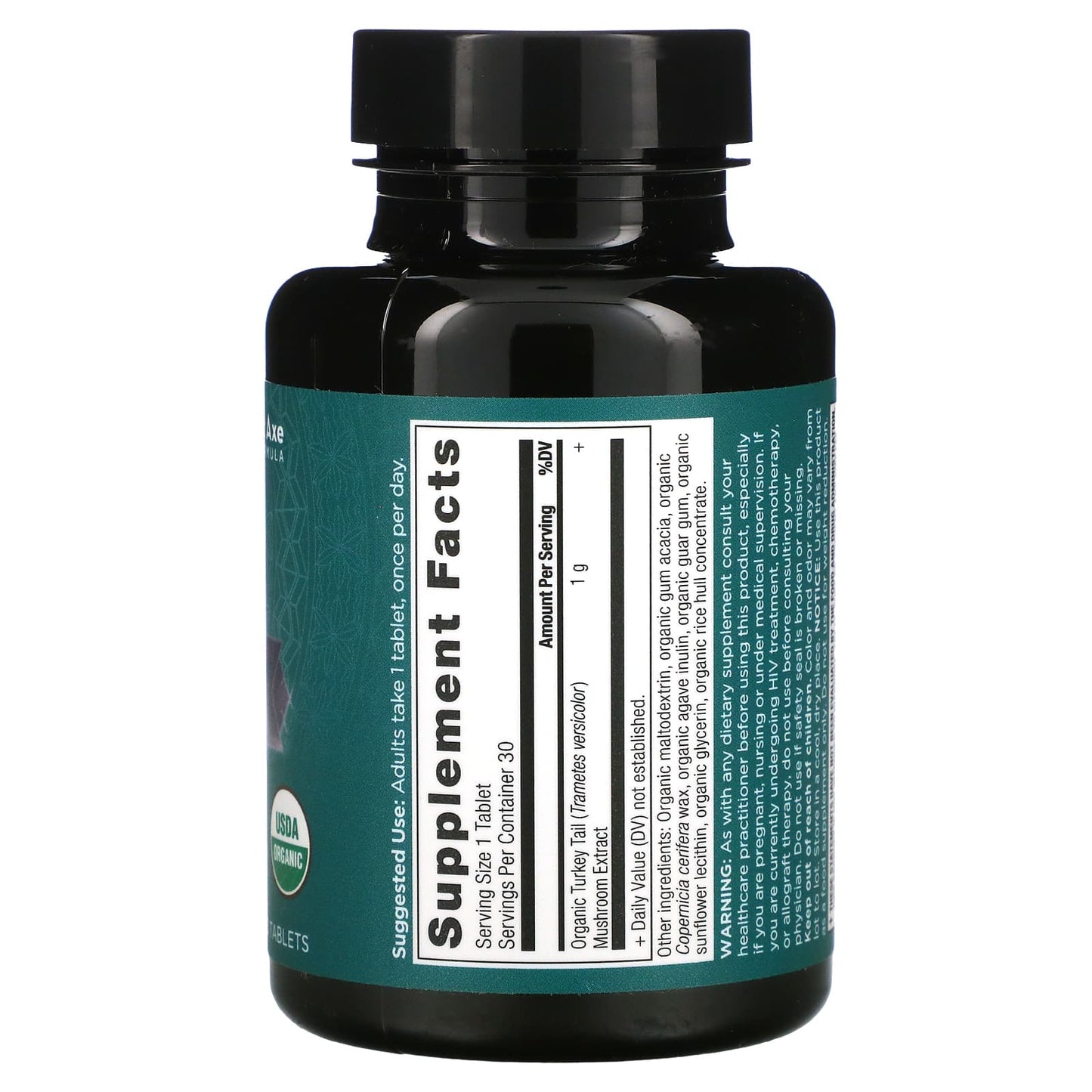 Ancient Nutrition, Turkey Tail, Immune System Balance, 30 Tablets UPC 816401025517 | HiLife Vitamins